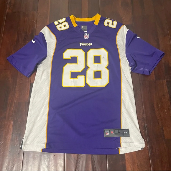 Adrian Peterson #28 Minnesota Vikings Jersey Nike On Field Purple Large NFL - Picture 1 of 9